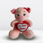 Peluche Cerdita con Corazón TE AMO MAMÁ