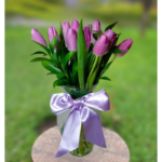 Florero de 12 Tulipanes (Colores Variados) - Imagen 2
