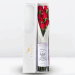 Deslumbrante Caja con 9 Rosas Rojas