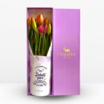_Caja Premium de 10 Tulipanes (Colores Variados) - Imagen 2
