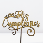 : Topper de "Happy Birthday" - Imagen 3