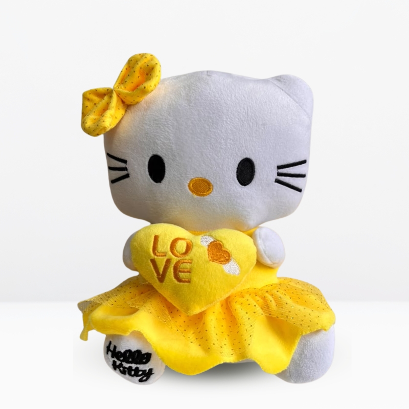 PELUCHE amarillo (1) Peluche Hello Kitty Flores Amarillas - Imagen 1