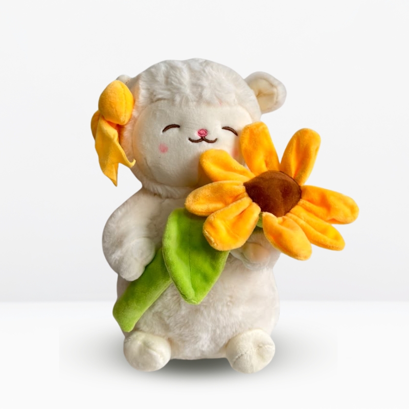 _ : Peluche Corderito con Girasol